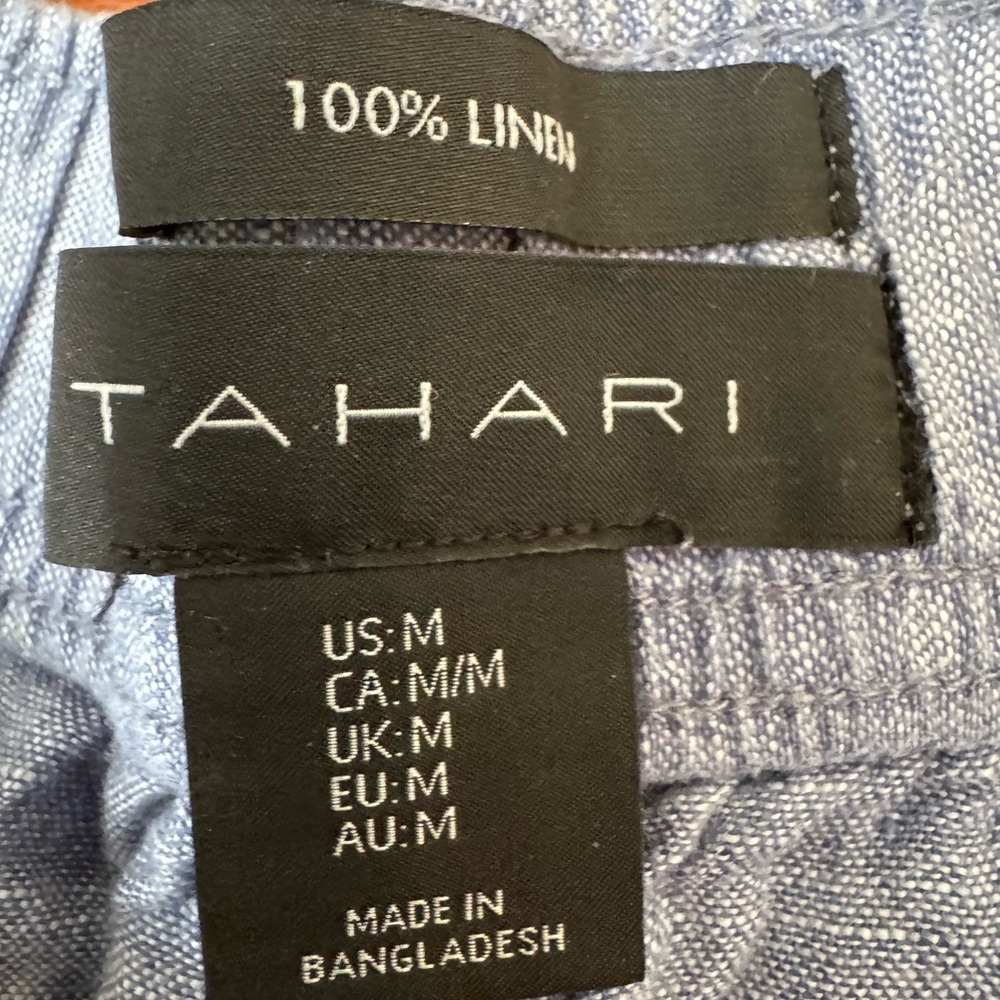 Blue heather linen pants - Picture 3 of 3